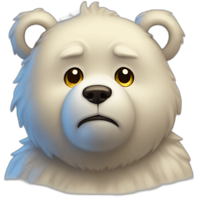 Sad heavenly bear of power emoji