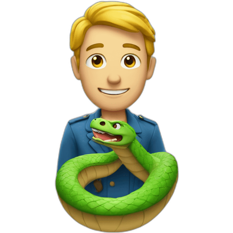 Un homme sur une serpent emoji