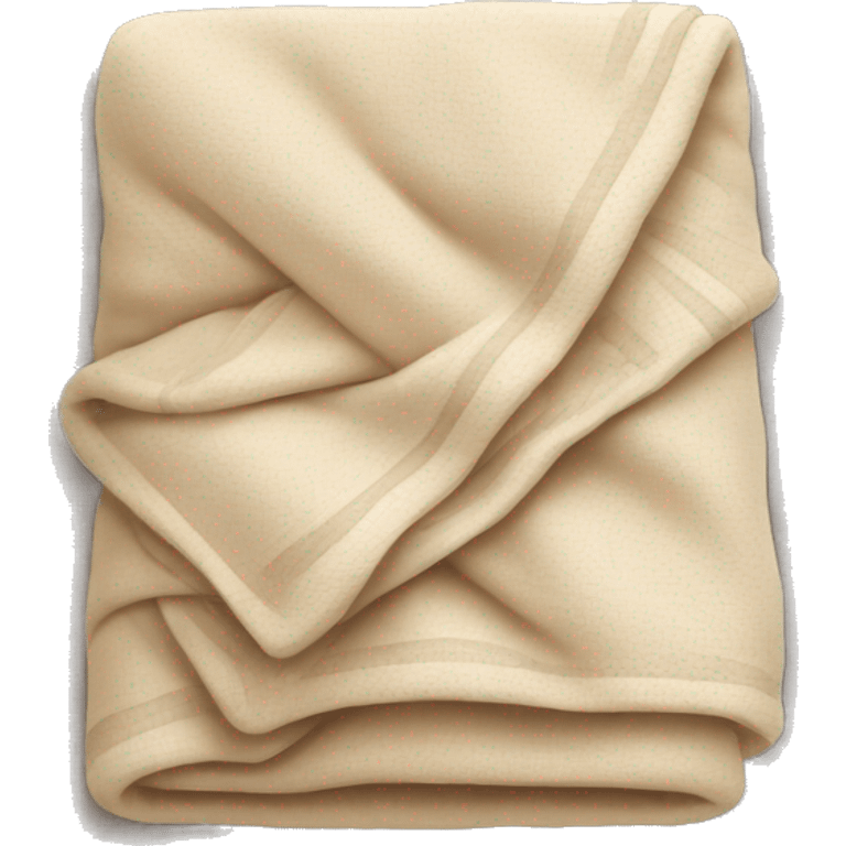 beige folded blanket  emoji