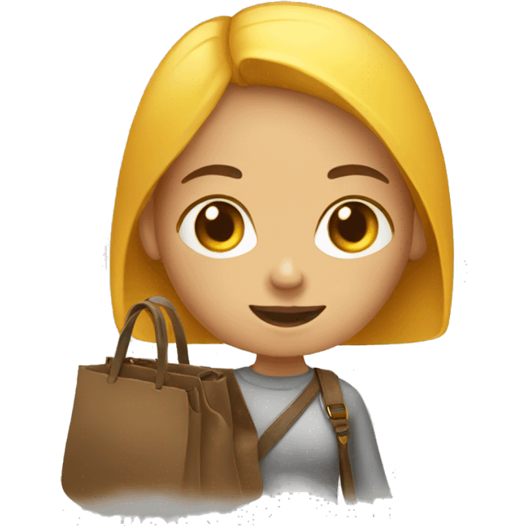 girl with bag emoji