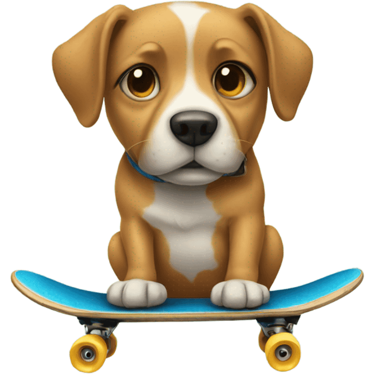 Dog on a skateboard  emoji