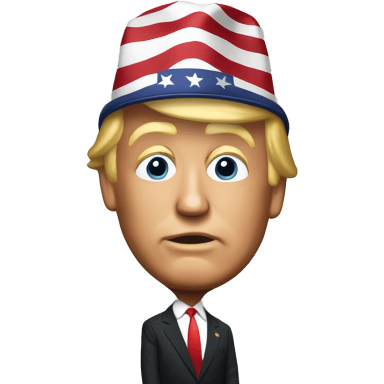 donald trump wearing a kamala harris hat  emoji