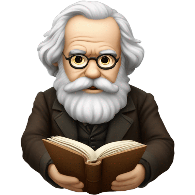 karl marx reading emoji