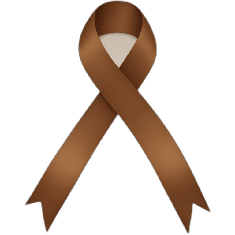 Brown ribbon emoji