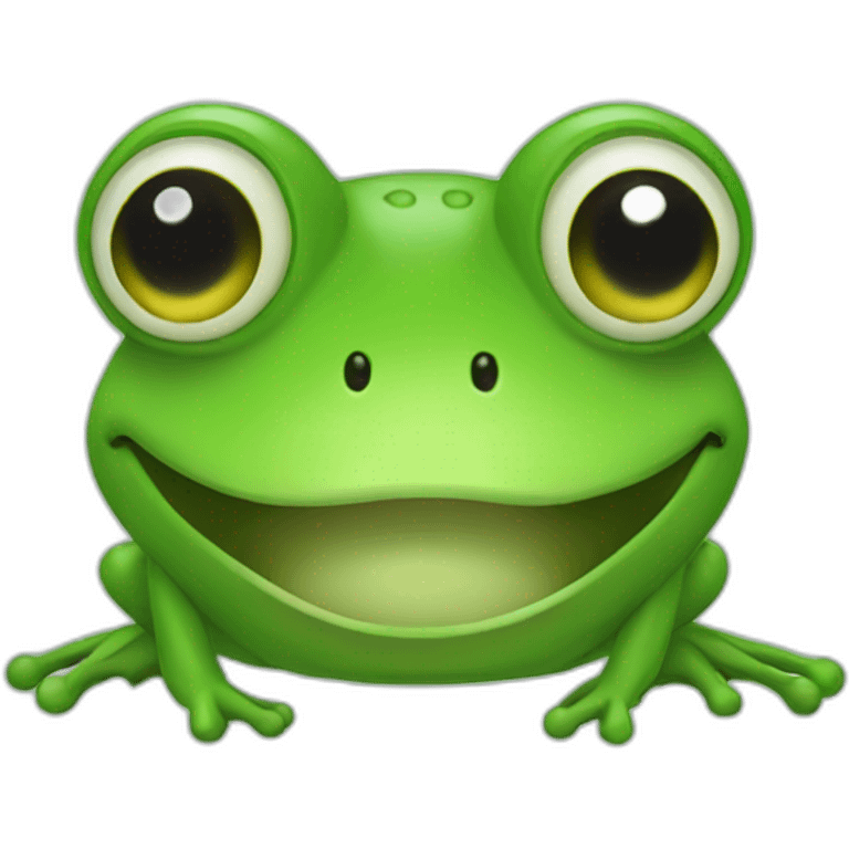 a frog programming emoji