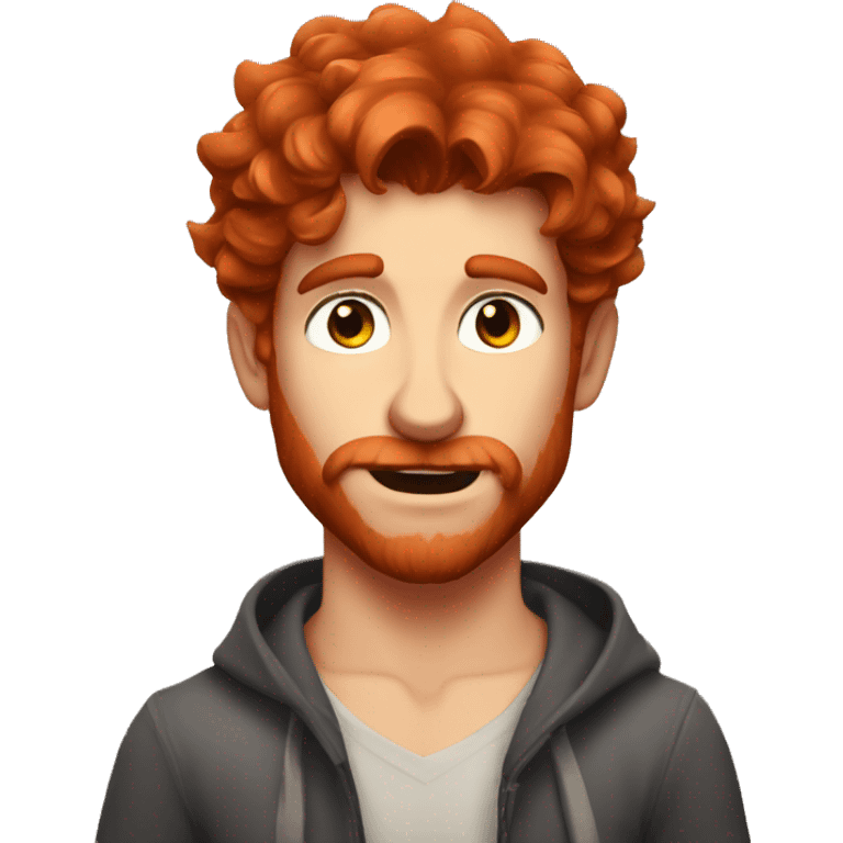 redhead handsome werewolf in love emoji