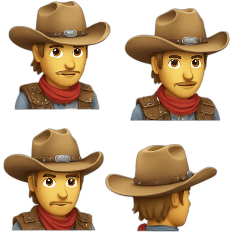 Cowboy sur autruche  emoji