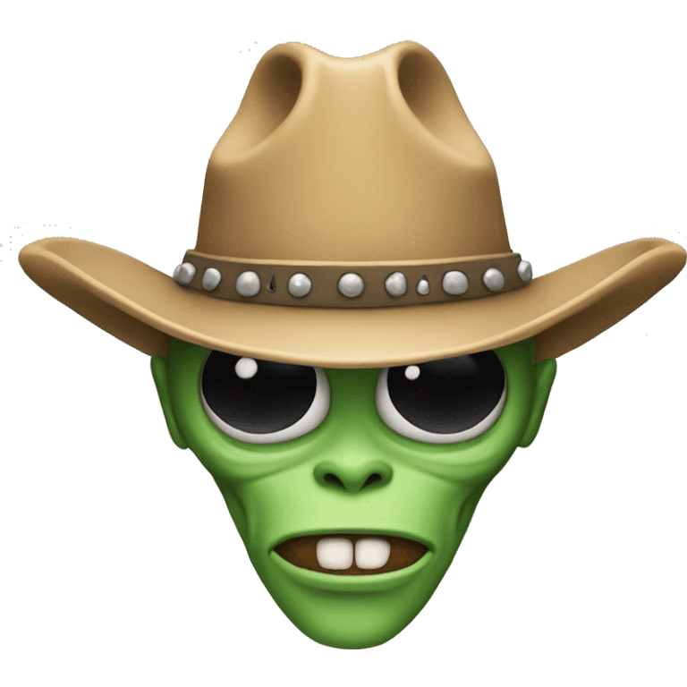 Classic alien with a cowboy hat  emoji