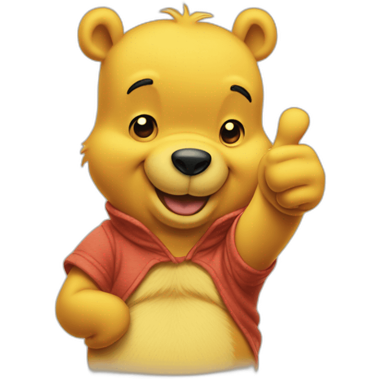 Winnie the pooh doing a thumbs up emoji