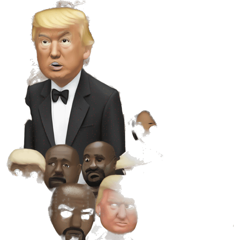 kanye west donald trump rap battle emoji