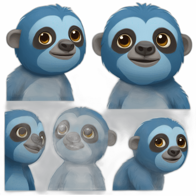 Blue sloth emoji