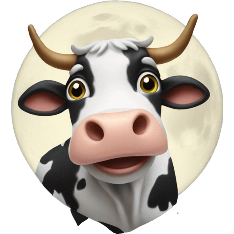 Cow on moon  emoji