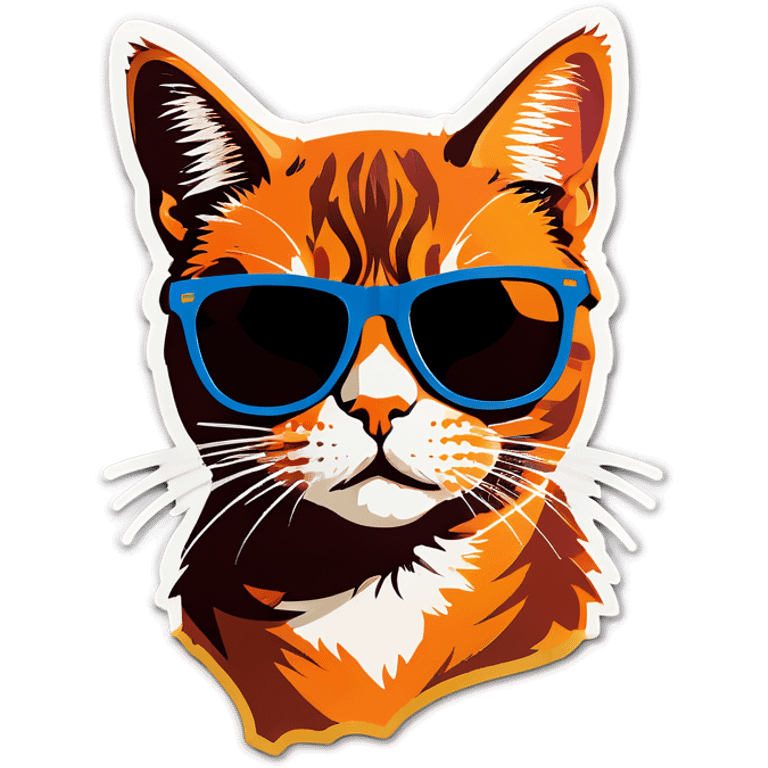 Cat with sunglasses emoji