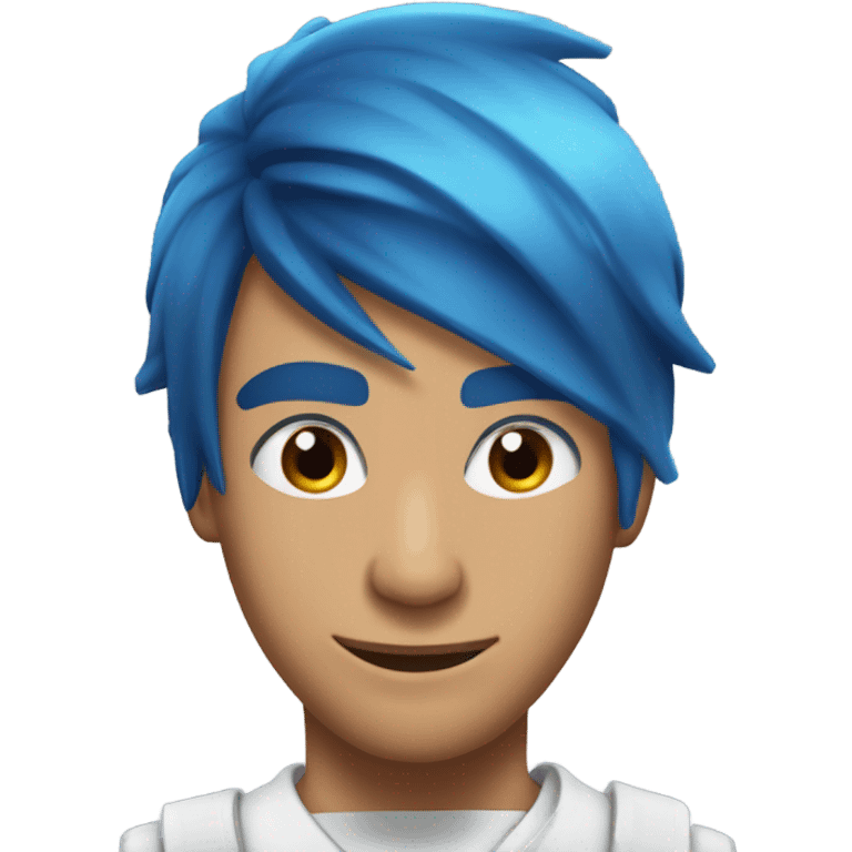 A guy named ninja with blue hair saying imagine if ninja got a low taper fade emoji