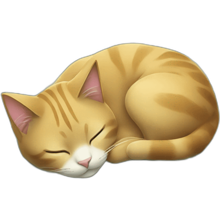 Cat sleeping on a pile of money emoji