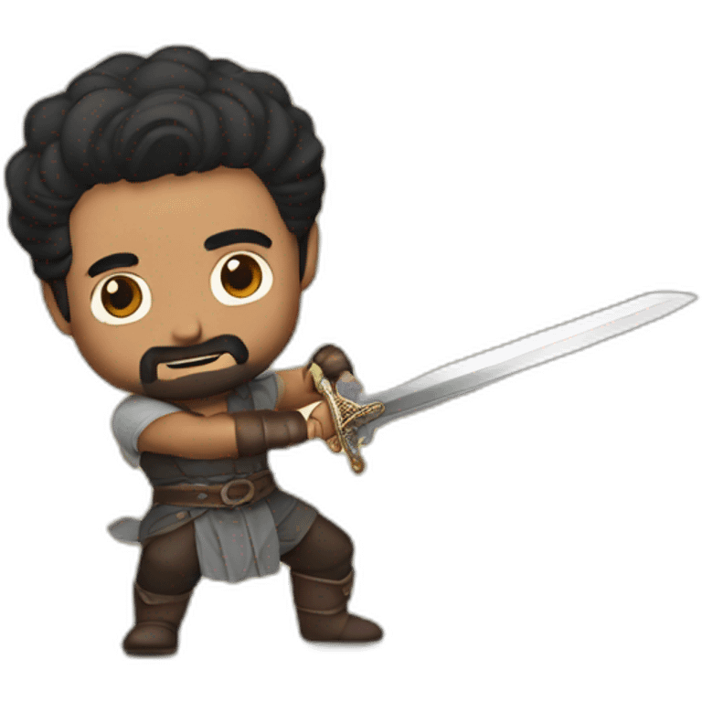 Jr NTR with sword emoji