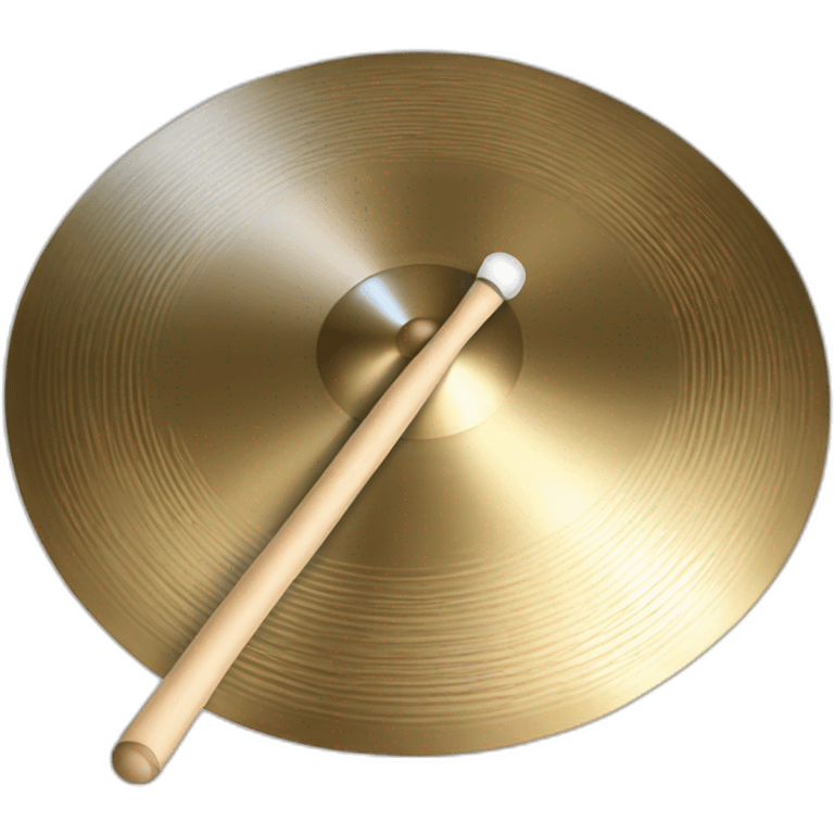 cymbal with drumstick emoji