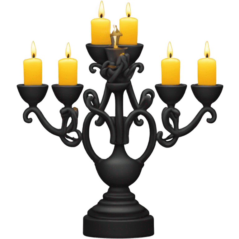 Black candelabra  emoji