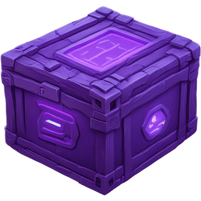 Neon loot crate purple  emoji