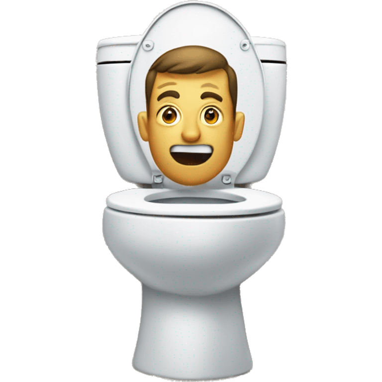 man emerging from a toilet  emoji