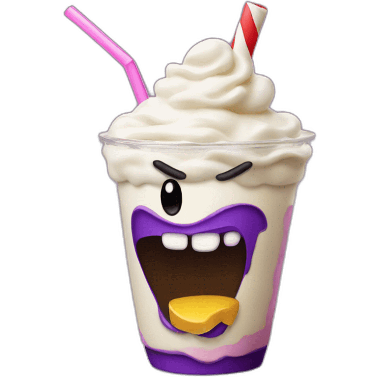 grimace next to a grimace milkshake emoji