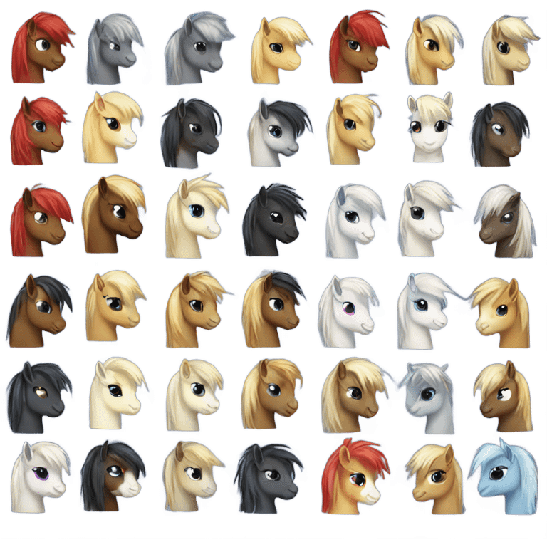 many mini ponies emoji