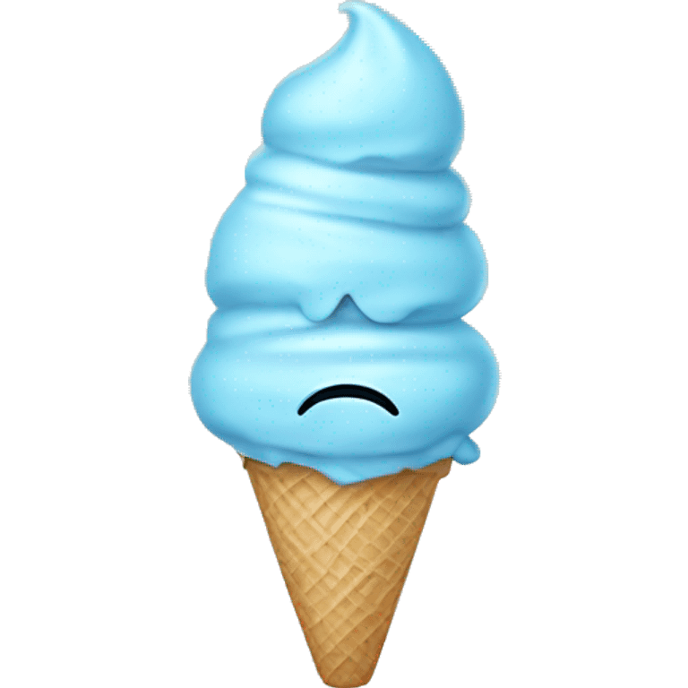 light blue ice cream  emoji