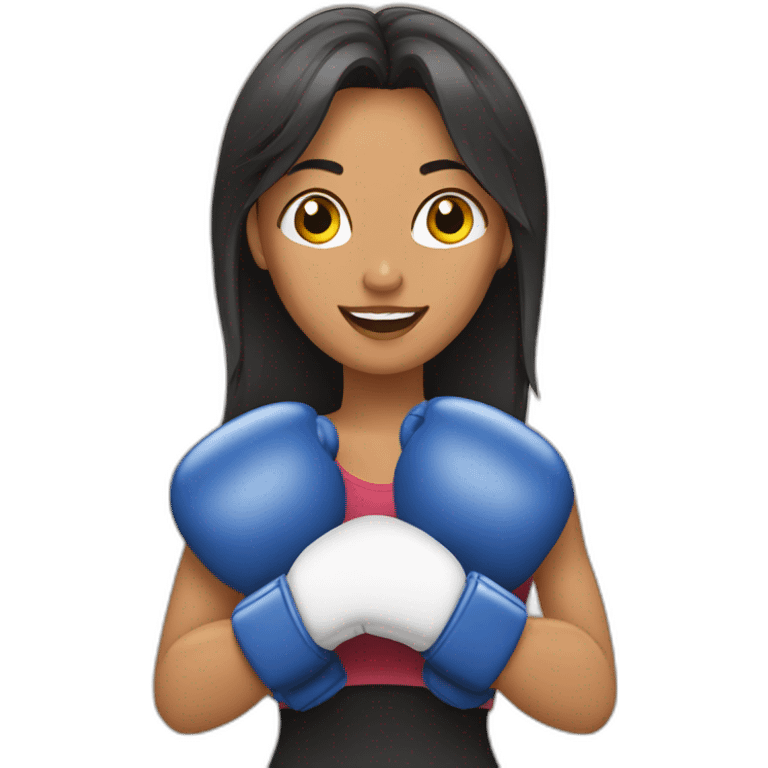 Emoji mujer con guantes de boxeo emoji