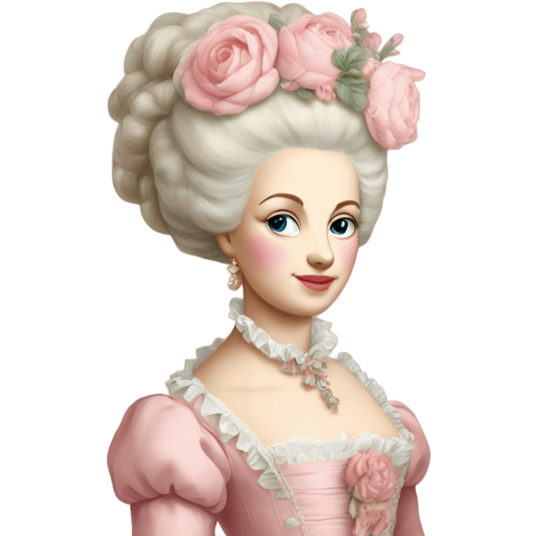 Dainty floral soft pink marie antoinette painting emoji