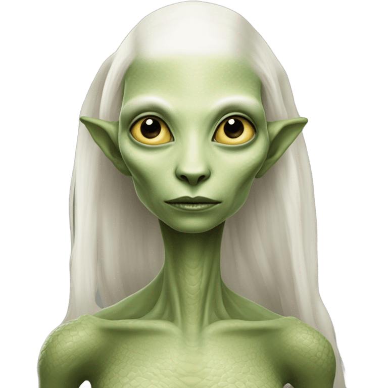 a Reptilian alien white woman, full body emoji