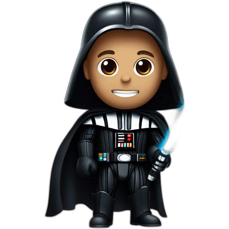 Darth Vader with his lightsaber emoji