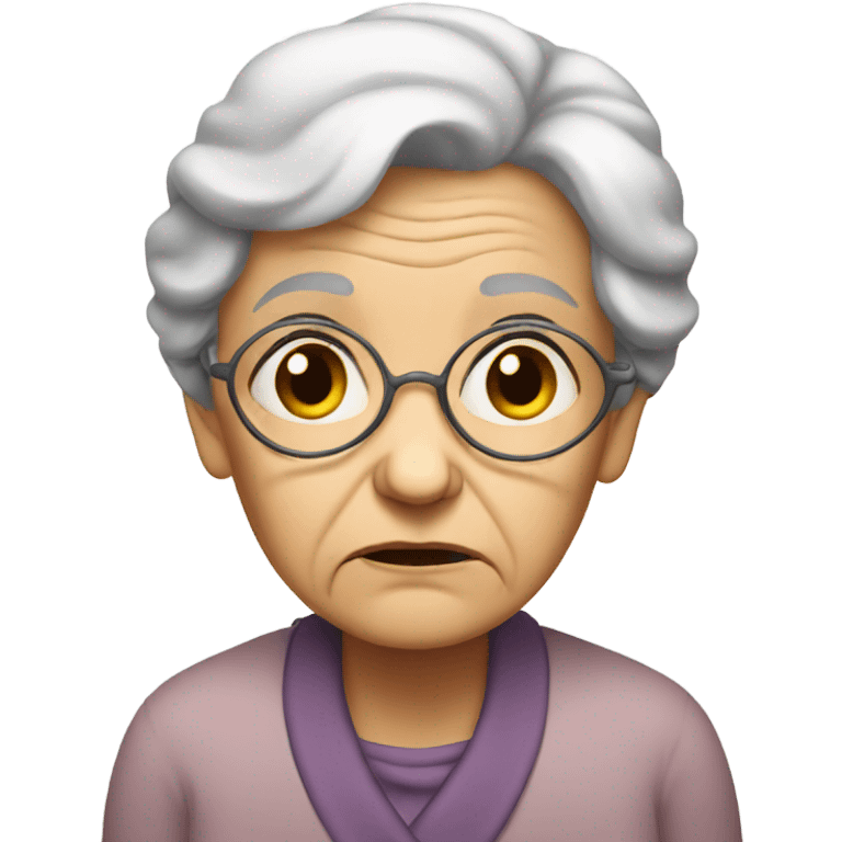 Sad old lady emoji