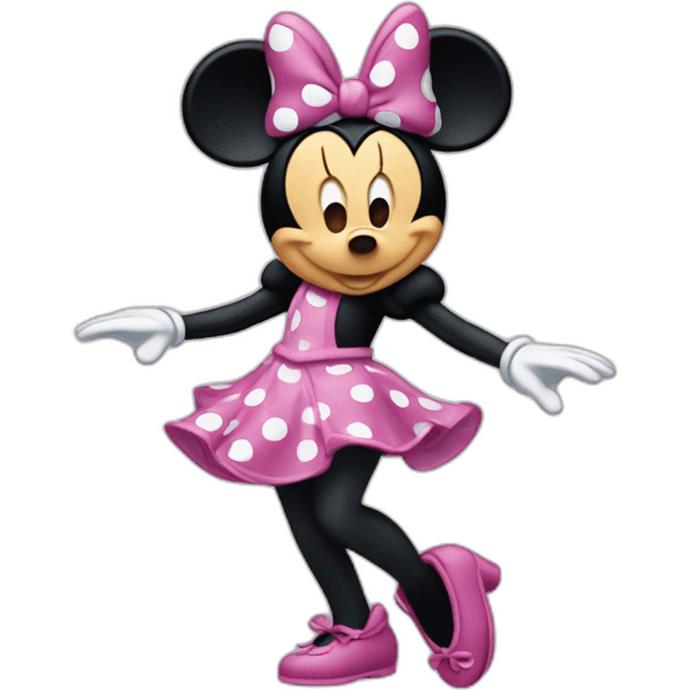 Minnie mouse dancing emoji