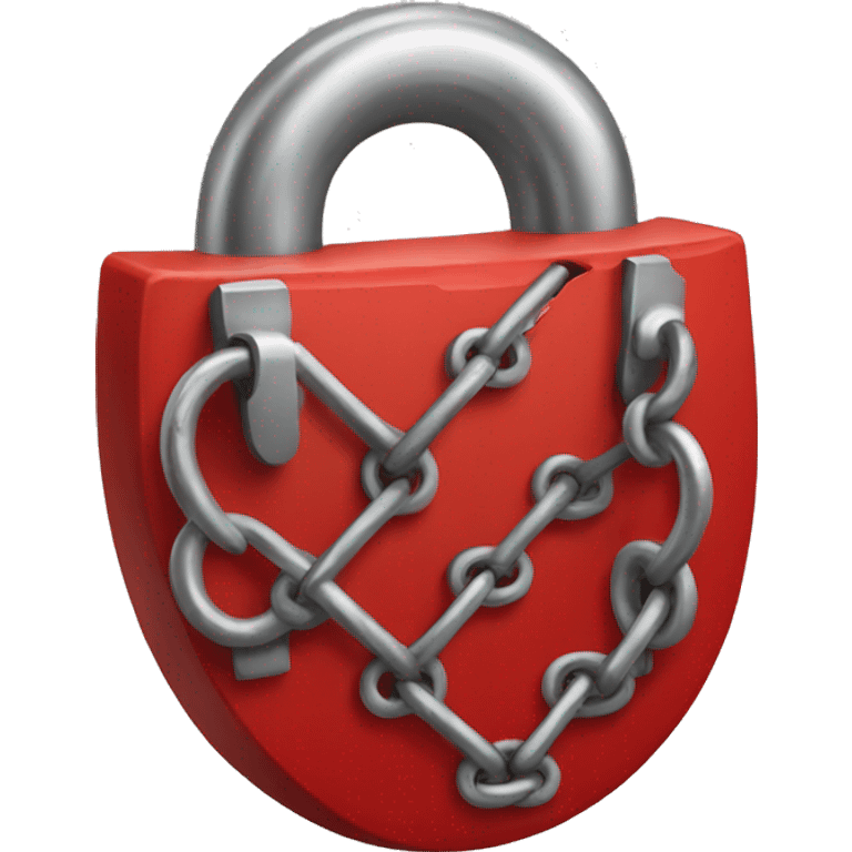 red color lock emoji