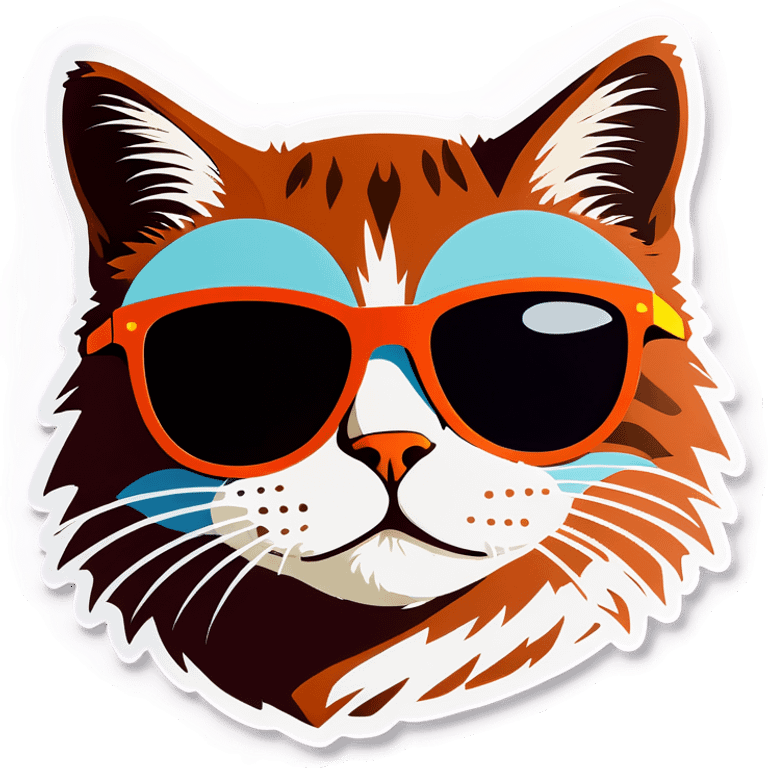 Cat with sunglasses emoji