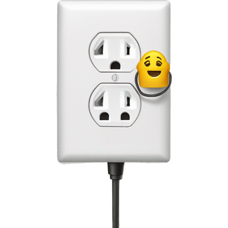 custom cord plugging into outlet emoji