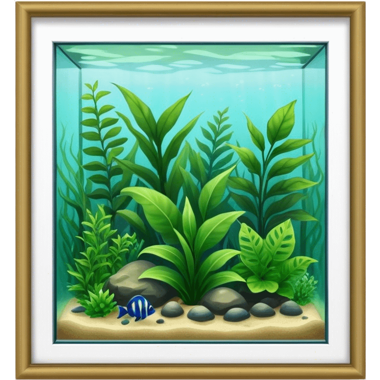 excessive green plants dense foliage in aquarium emoji