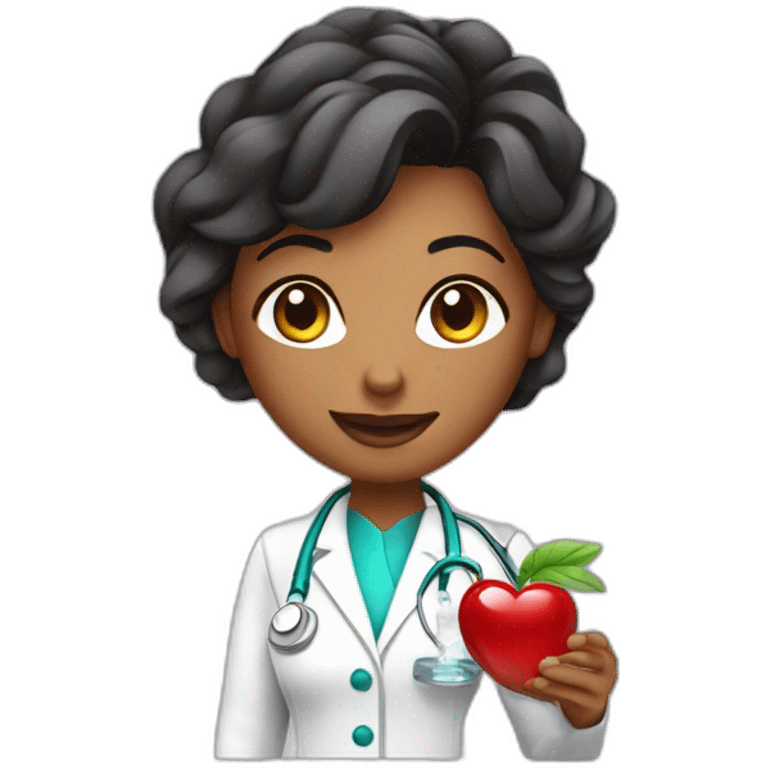 A beautiful pharmacist doctor with an injection in her hand emoji