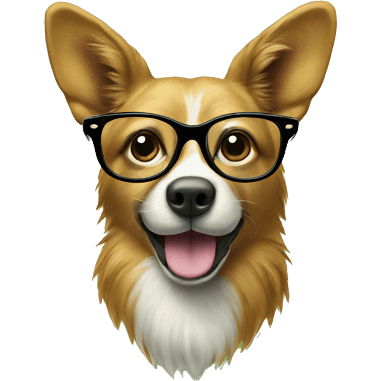 animal portrait on green backdrop with glasses emoji