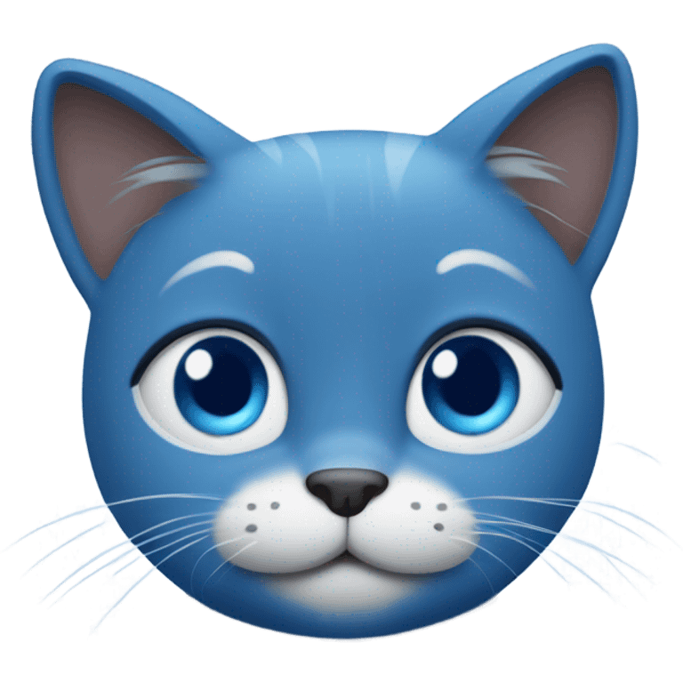 a blue cat emoji