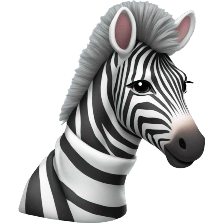 Zebra with a scarf emoji