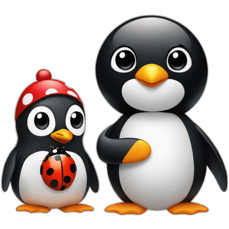 penguin and ladybug emoji