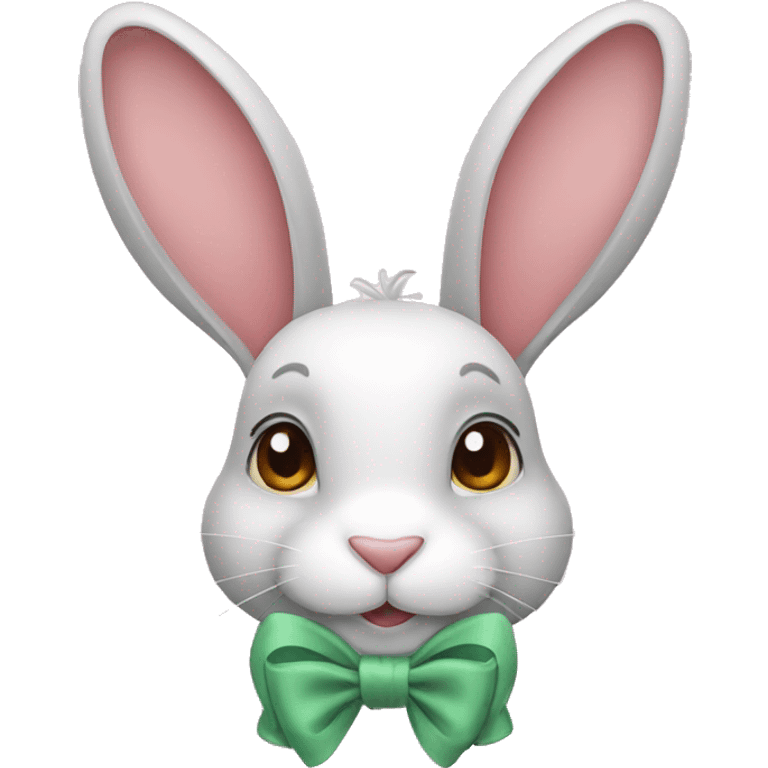 Rabbit with a bow emoji