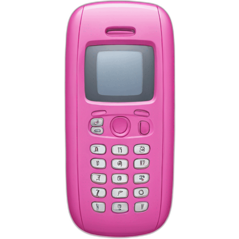 Pink closed flip-phone emoji