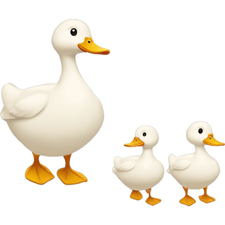 duck family walking in one line behind each other emoji