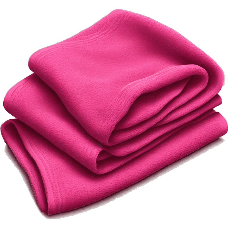 Realistic hot pink dish towel. emoji