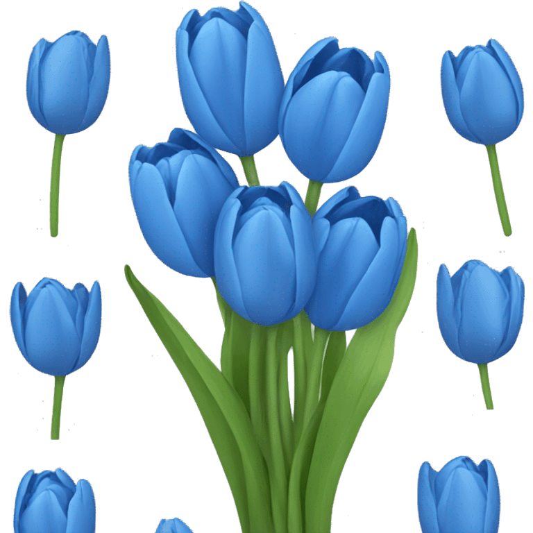 Blue tulips bouquet  emoji