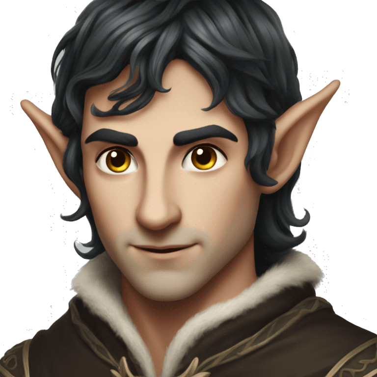 dark hair male elf fantasy emoji