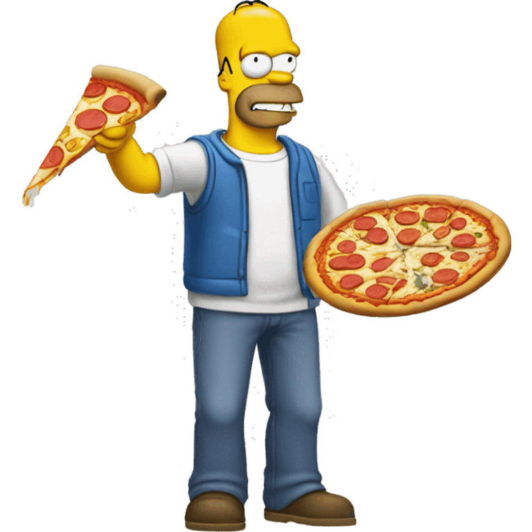  Homer prépare une pizza emoji