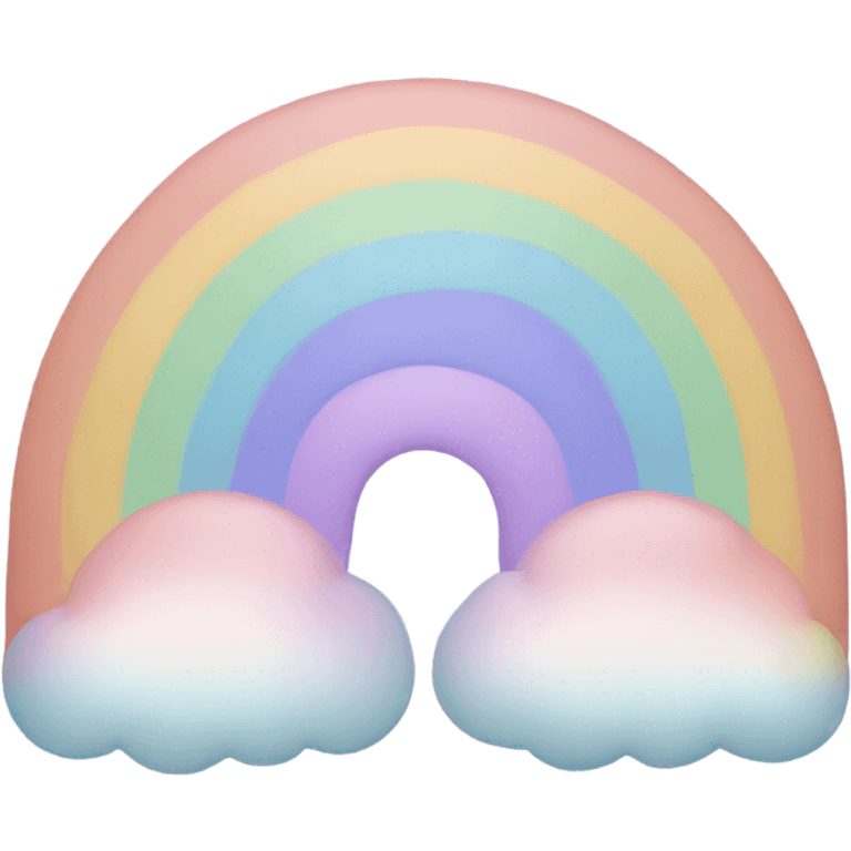 Large pastel rainbow  emoji